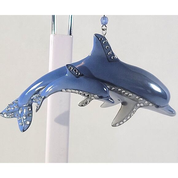 5 Christian Riese Lassen Jeweled Dolphin Ornaments Ocean Reflections 2 & 3 Issue - Picture 3 of 16